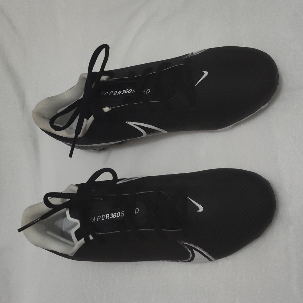 Nike Vapor Edge Speed 360 Black White Men's Size 8 Football Cleats